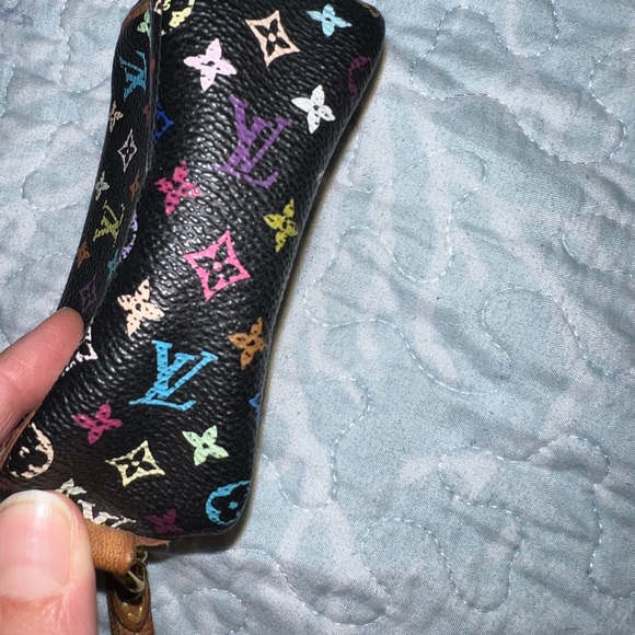 Authentic Louis Vuitton Multicolor Black Murakami Trousse Wapity Pouch & Strap - Picture 9 of 16